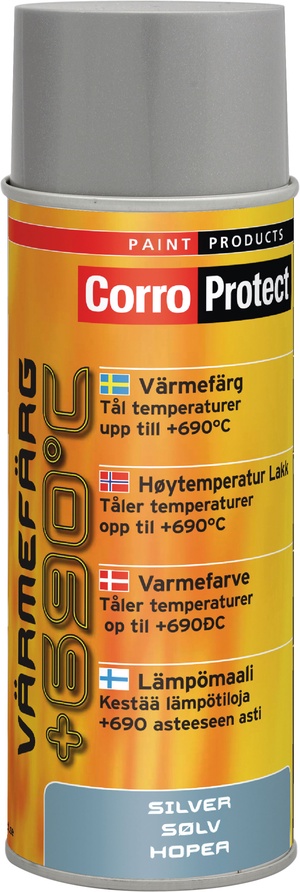 CorroProtect Värmefärg Silver spray, 400 ml