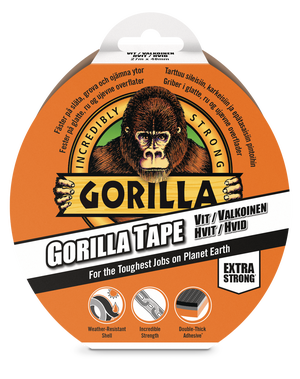 Gorilla Tape Vit, 27mx48mm